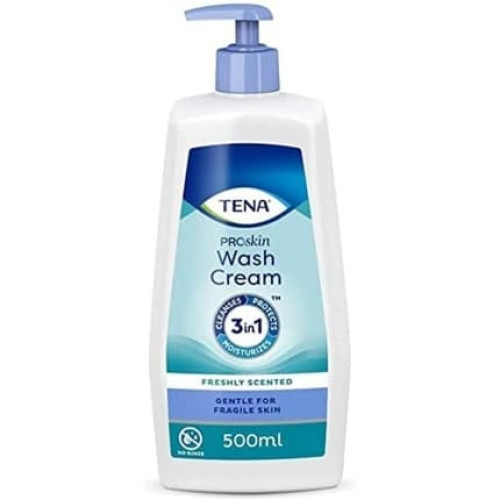 Tena 3-in-1 Wash Cream Alcohol Free 500ml