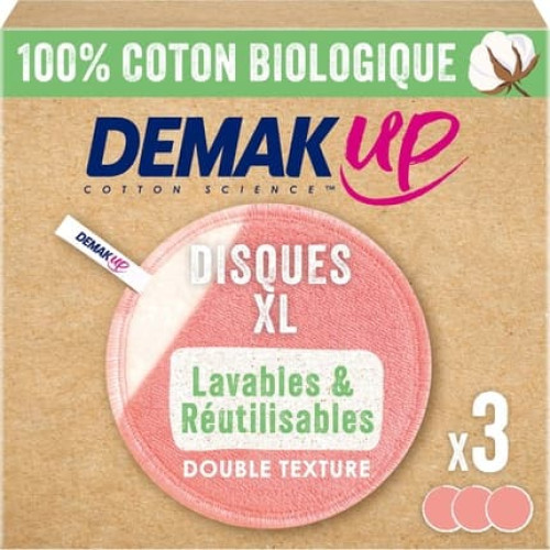 Demak'up Washable and Reusable Makeup Remover 100% Organic Cotton