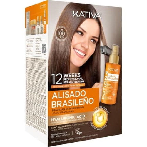 Kativa Premium Brazilian Straightening Set with Hyaluronic Acid