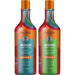 Inoar Bombar Shampoo and Conditioner Kit 1000ml Inoar Bombar Shampoo and Conditioner Kit 1000ml