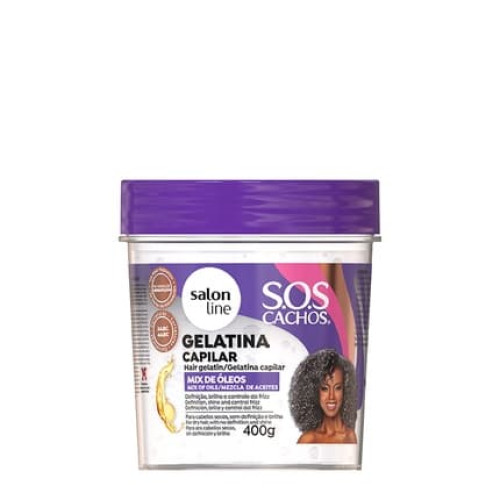 Salon Line Sos Curls Gelatin Oil Mix 400g - Perfect For Defining Curls