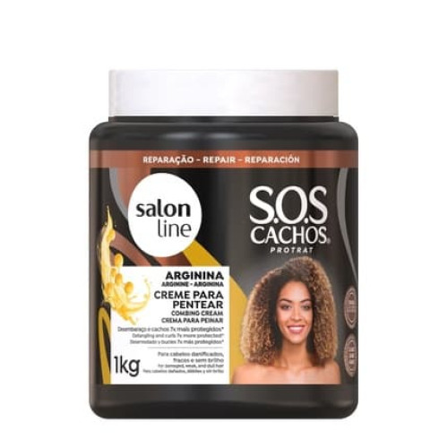 Salon Line Sos Curls Arginine Leavein Cream 1kg Professional Hair Care