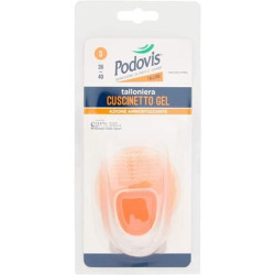 Podovis Gel Heel Pads for Prevention and Cushioning of Heel Spurs - Large 41-45cm L (41-45cm)