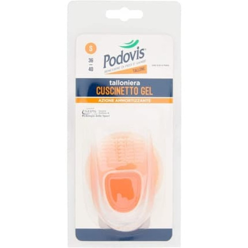 Podovis Gel Heel Pads for Prevention and Cushioning of Heel Spurs - Large 41-45cm L (41-45cm)