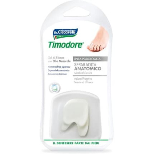 Timodore Anatomical Toe Separator Protects Toes from Crossing Over and Cushions Pressure and Friction 2 Pieces