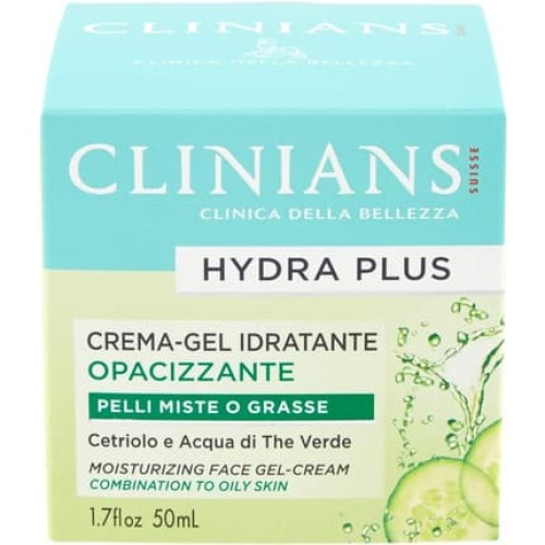 Clinians Moisturizing Mattifying Face Cream with Apple Water and Zinc Combination for Oily Skin 50ml