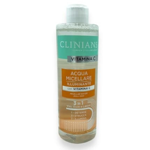 Clinians Micellar Water For Brightening Face Eyes And Lips 3 In 1 With Vitamin C 400ml