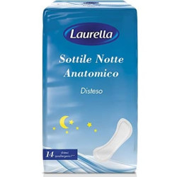 LAURELLA Thin Night Anatomical 14 Pieces Hypoallergenic LAURELLA Thin Night Anatomical 14 Pieces Hypoallergenic
