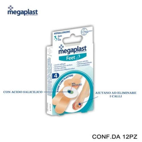Olio Megaplast Feet Ml 4 Callus Plasters Pack Of 4 12 Pieces