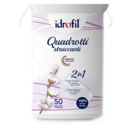 Idrofil Quadrotti Struccanti in Cotone Idrofilo 50pz Idrofil Quadrotti Struccanti in Cotone Idrofilo 50pz