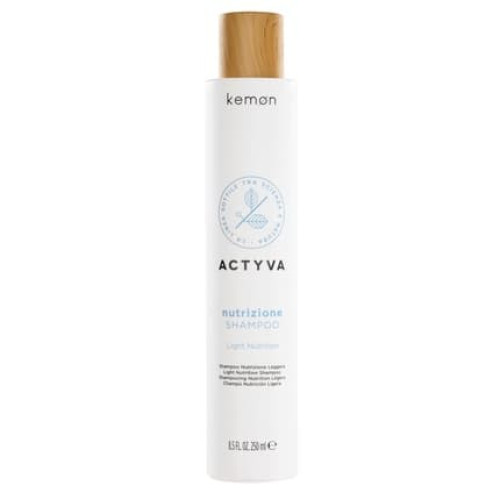 Kemon Actyva Nutrition Shampoo Moisturizing and Protective for Skin and Dry Hair with Oat and Olive Oil Shine Effect 250ml