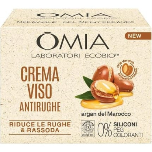Omia Anti-Wrinkle Face Cream with Moroccan Argan and Hyaluronic Acid 50ml