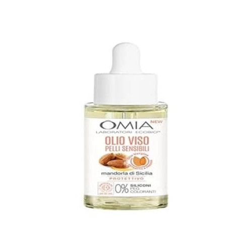 Omia Face Oil for Sensitive Skin with Sicilian Almond Soothing Facial Treatment Moisturizing and Protective 30ml