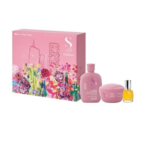 Alfaparf Milano Semi Di Lino Moisture Nutritive Gift Set For Dry Hair Sulfate Free