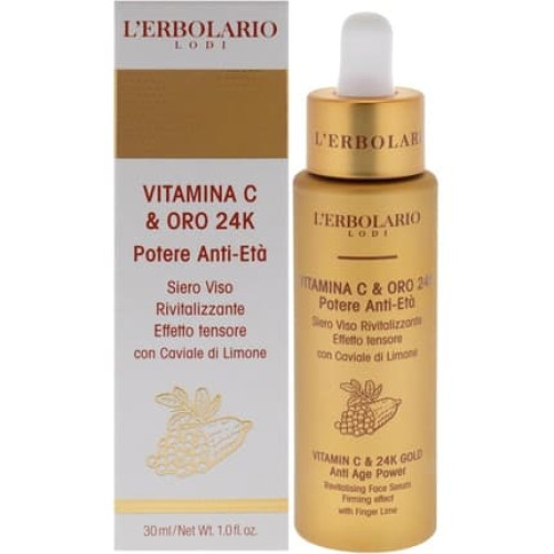 Lerbolario Vitamin C and 24k Gold Anti-Aging Power Revitalizing Face Serum