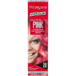 Vitalcare Vivid Professional Semi-Permanent Hair Color - Pink, Moisturizing and Shiny, Lasts up to 20 Washes Vitalcare Vivid Professional Semi-Permanent Hair Color - Pink, Moisturizing and Shiny, Lasts up to 20 Washes