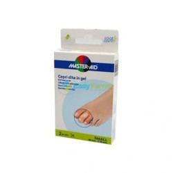 Pietrasanta Pharma Master Aid Foot Care Gel Toe Covers Size Small 55x15mm 2 Pieces