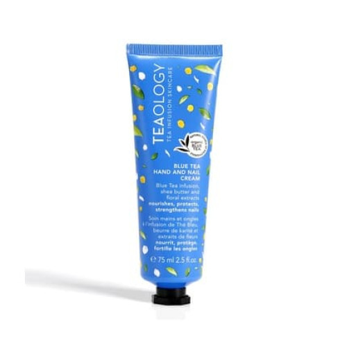 Teaology Blue Tea Hand and Nail Cream 75ml - Hand Cream and Nail Care in One - Fast Absorbing - Natural Cosmetics - Vegan