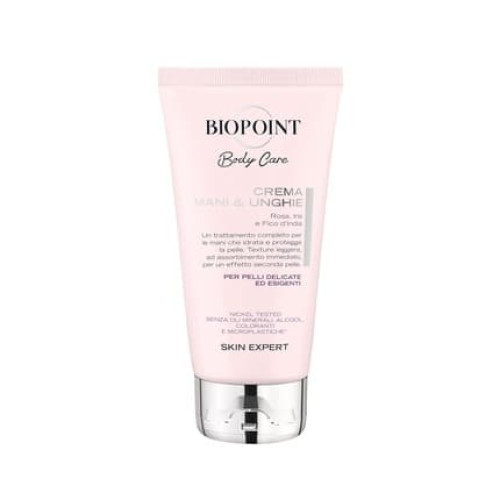 Biopoint Hand and Nail Cream Enriched with Prickly Pear and Rose Moisturizes and Protects Immediate Absorption 75ml