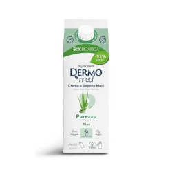 Dermomed Eco-Refill Hand Soap Cream Liquid Purity with Hyaluronic Acid 900ml Aloe Vera