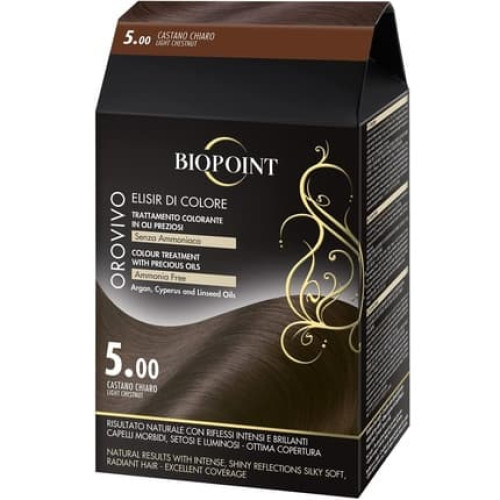 Biopoint Orovivo 5 Colour Elixir Light Brown Hair Dye Set in Oil Without Ammonia 140ml