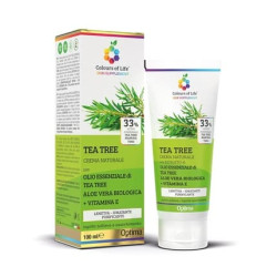 Colours of Life Skin Supplement Tea Tree Natural Cleansing Cream with Organic Aloe Vera and Vitamin E 100ml