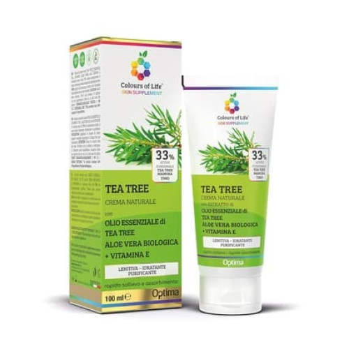 Colours of Life Skin Supplement Tea Tree Natural Cleansing Cream with Organic Aloe Vera and Vitamin E 100ml Colours of Life Skin Supplement Tea Tree Natural Cleansing Cream with Organic Aloe Vera and Vitamin E 100ml