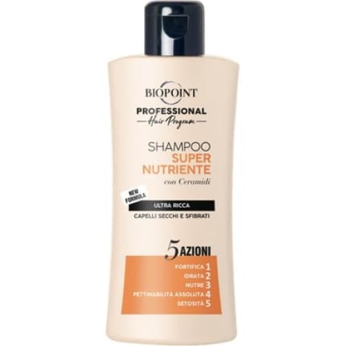 BIOPOINT Professional Super Nourishing Shampoo for Dry and Damaged Hair 100ml - Made in Italy
