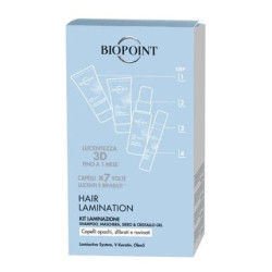 Biopoint Hair Lamination Kit: 3D Shine Shampoo 20ml + Reconditioning Mask 20ml + Laminating Serum 20ml + Sublimator Gel Crystal 8ml