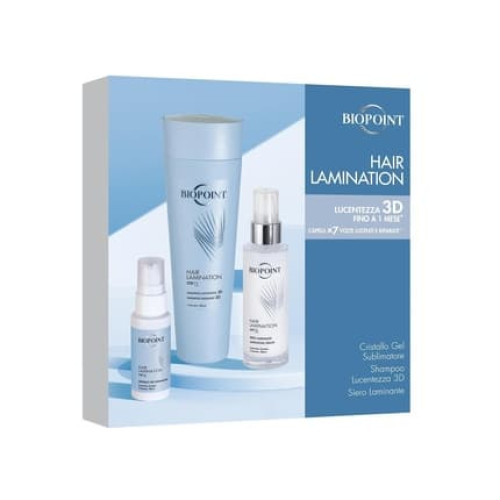 BIOPOINT Hair Lamination Kit for Shiny and Rejuvenated Hair - Includes Shine Shampoo, Roller Serum, and Crystal Sublimator