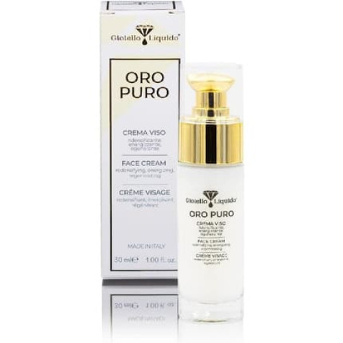 Face Cream for Mature Skin Immediate Lifting Effect with Colloidal Gold, Anti-aging Hyaluronic Acid, Betaine and Damask Rose Water 30ml Made in Italy