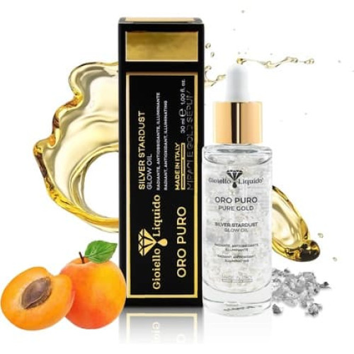 Silver Stardust Glow Oil Nourishing Face Oil with Pure Silver and Concentrated Oils Ideal for Dermaroller Moisturizing Face Oil 30ml