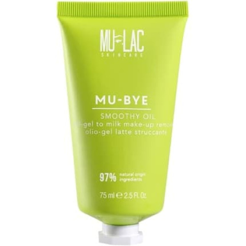 Mulac Cosmetics MU-BYE SMOOTHY OIL Gel Milk Makeup Remover with Organic Sunflower Oil Vegan 75ml Mulac Cosmetics MU-BYE SMOOTHY OIL Gel Milk Makeup Remover with Organic Sunflower Oil Vegan 75ml