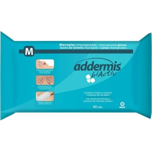 Indas Addermis Biactiv Impregnated Mittens 40 Units - Pack of 40