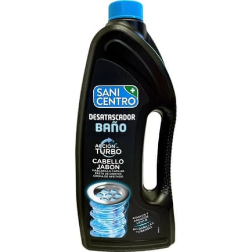 Sanicentro Turbo Action Bathroom Unblocker For Hair And Soap, 1 L Bottle