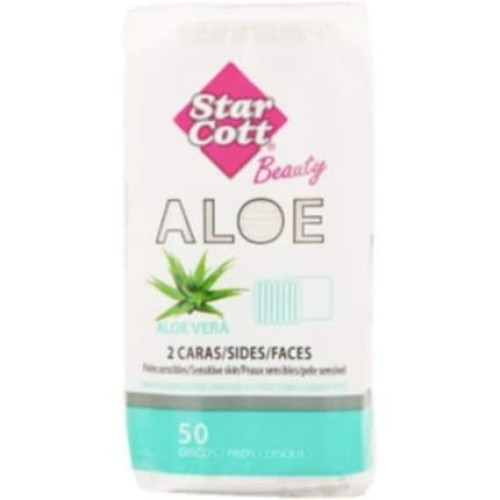 Star Cott Makeup Remover Aloe Vera Square Discs 50pcs