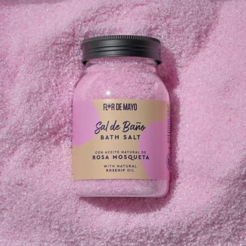Flor de Mayo Mineral Bath Salt with Pink Carabiner 650g