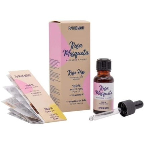 Fleur de Mayo Pure Cold Pressed Rosehip Oil Natural Moisturizer for Anti-Aging, Acne Treatment, Stretch Marks, Scars, Burns