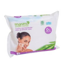 Masmi Natural Cotton Wet Wipes For Makeup Removal - 20 Pieces Masmi Natural Cotton Wet Wipes For Makeup Removal - 20 Pieces