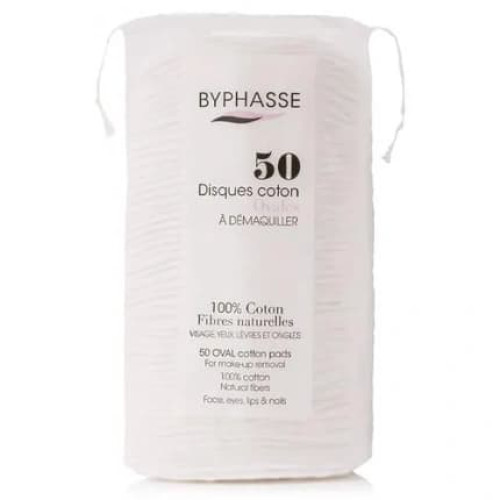 Byphasse Oval Cotton Makeup Remover Discs 50 Units