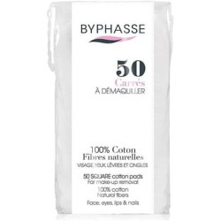 Byphasse 50 Square Cotton Natural Makeup Remover Pads