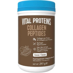 Vital Proteins Collagen Peptides Powder Supplement Type I III Cocoa Flavor Hydrolyzed Collagen for Skin Hair Nail Joint Dairy and Gluten Free 20g per Serving 297g