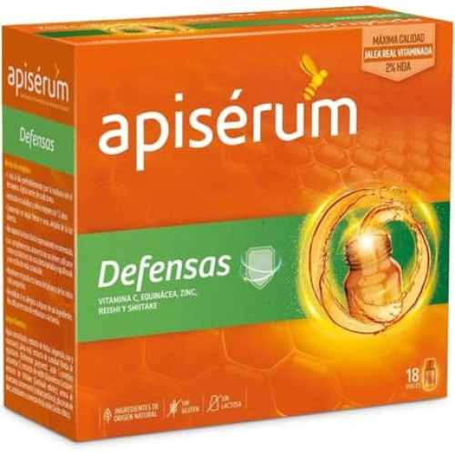 Apiserum Royal Jelly with Vitamin C, Reishi, and Shiitake 18-Day Treatment