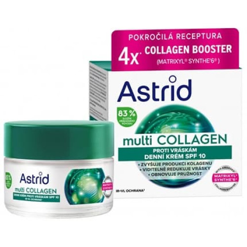 Astrid Anti-Wrinkle And Elasticity Restoring Day Cream Spf 10 Multi Collagen - 50 Ml