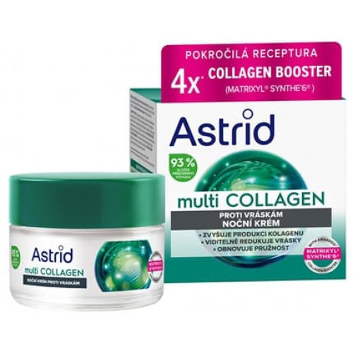Astrid Anti-Wrinkle And Elasticity Restoring Night Cream Multi Collagen 50 Ml