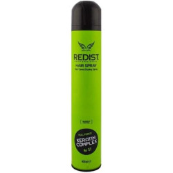 Redist Hair Spray Keratin Complex 400ml Full Force Ultra Strong Hold Hairdressing Supplies Hair Styling and Care for All Hair Types for Men and Women