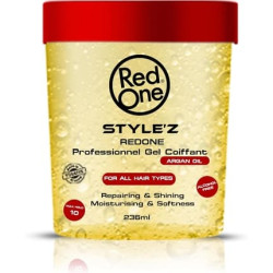 Redone Argan Styling Gel Moisturizes and Maintains Healthy Hair Strong Weightless Hold Ideal for any Hair Type and Color Leaves No Residue 236ml