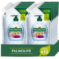 Palmolive Eco Refill Liquid Soap Aquarium 500ml - Protects Against Bacteria - Vegan - 96% Natural Ingredients - Dermatologically Tested