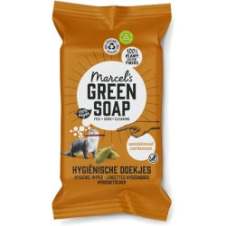Marcel's Green Soap Hygienic Moist Cleaning Wipes Sandalwood & Cardamom