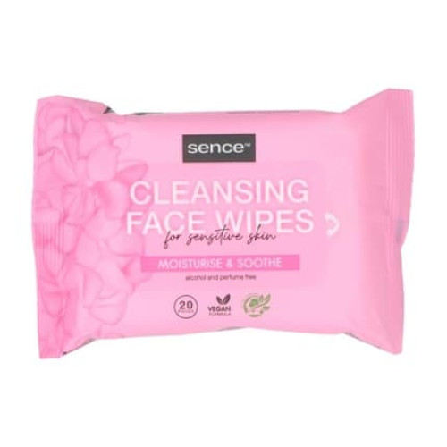 Sence Beauty Facial Cleansing Wipes For Sensitive Skin 20 Count